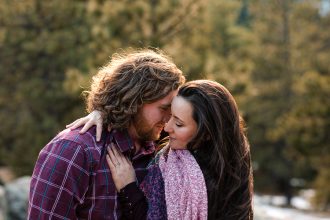 Winter Sunset; Avelynia and Tyler’s Lost Gulch Engagement
